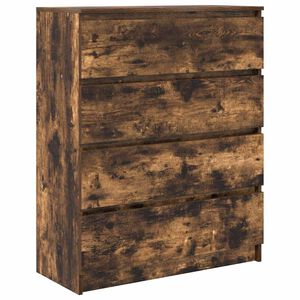 vidaXL Sideboard Smoked Oak 80x35x99 cm Engineered Wood