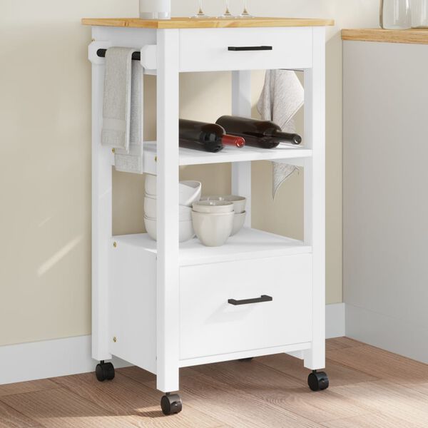 vidaXL Kitchen Trolley MONZA 48x40x88.5 cm Solid Wood Pine