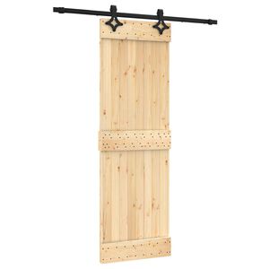 vidaXL Sliding Door 70 x 210 cm Solid Pine Wood (Untreated)