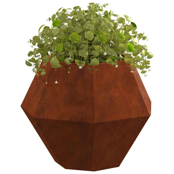 vidaXL Planter 2 pcs Rusty 50 x 50 x 40 cm Weathering Steel
