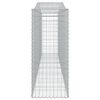 vidaXL Arched Gabion Baskets 4 pcs 400x50x120/140 cm Galvanised Iron
