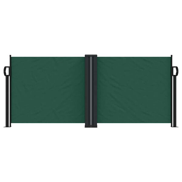 vidaXL Retractable Side Awning Dark Green 100x600 cm
