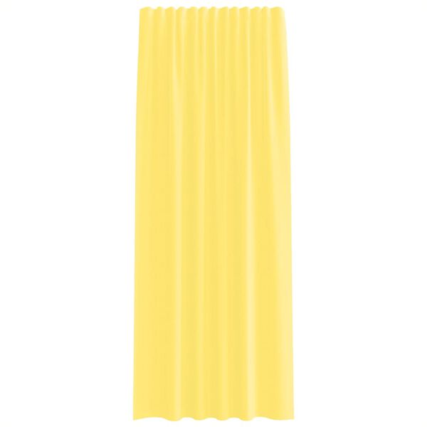 vidaXL Voile Curtains with Rod Pockets 2 pcs Yellow