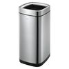EKO Open Top Waste Bin Laguna 35 L Matte Silver