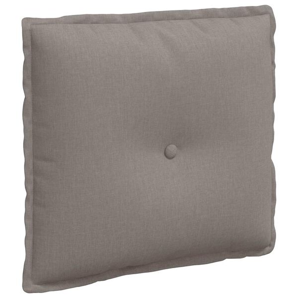 vidaXL Back Pillow Taupe 50 x 19 x 45 cm Fabric