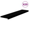 vidaXL Stair Treads 20 pcs Brown Black 110x25x2 cm Solid Wood Oak