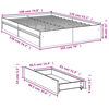 vidaXL Bed Frame with Drawers without Mattress Concrete Grey 135x190 cm Double