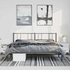 vidaXL Metal Bed Frame without Mattress with Headboard Black 193x203cm