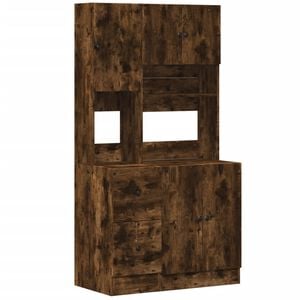 vidaXL Kitchen Cabinet Smoked Oak 95x50x180 cm Engineered Wood