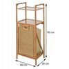 Bathroom Solutions Storage Rack with 2 Shelves and Laundry Basket Bamboo 95 cm