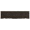 vidaXL Wall Shelf Dark Brown 120x30x(2-4) cm Treated Solid Wood Oak