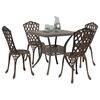 vidaXL Garden Table Set 5 pcs Bronze Cast Aluminium