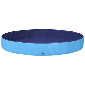 vidaXL Dog Pool Folding Blue &Oslash;300 x 38 cm Thick PVC