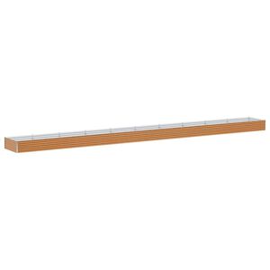 vidaXL Garden Raised Bed 970 x 100 x 36 cm Galvanised Steel