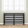 vidaXL Radiator Cover Black Oak 149 x 20 x 82 cm Engineered Wood