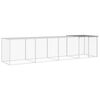 vidaXL Chicken Cage with Roof Light Grey 403x98x90 cm Galvanised Steel
