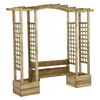 vidaXL Garden Pergola with Bench&Planters Impregnated Solid Wood Pine