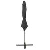vidaXL Cantilever Garden Parasol with Pole and LED Lights Anthracite 300 cm