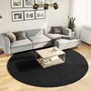 vidaXL Shaggy Rug PAMPLONA High Pile Modern Black &Oslash; 240 cm