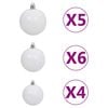vidaXL Frosted Pre-lit Christmas Tree with Ball Set Pinecones 150 cm