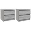 vidaXL Bed Cabinets 2 pcs Grey Sonoma 50x39x43,5 cm Engineered Wood