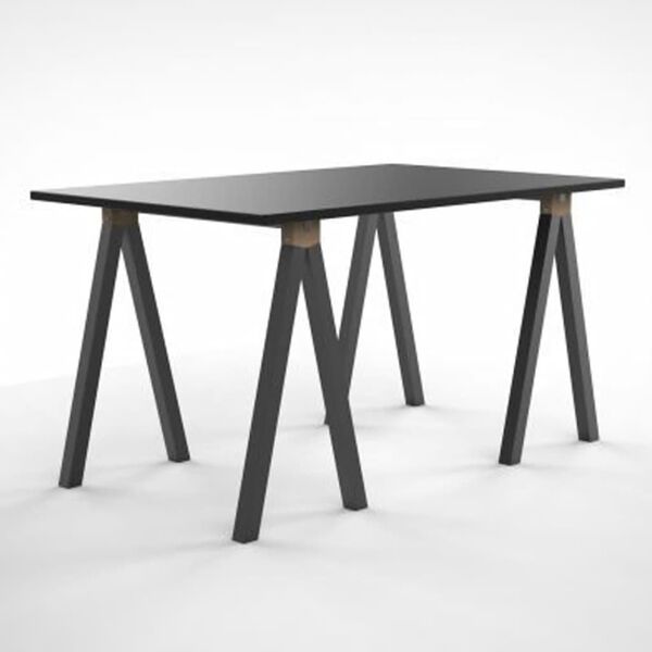 Nordlinger Trestle Aspen 70x30x73 cm Wood and Metal Black