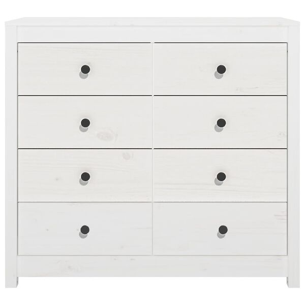 vidaXL Side Cabinet White 100x40x90 cm Solid Wood Pine