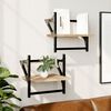 vidaXL Wall Shelves with Bars 2 pcs Sonoma Oak 30x25x30 cm