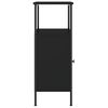 vidaXL Bedside Cabinet Black 41x31x80 cm Engineered Wood