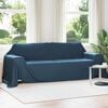 vidaXL Throw Blanket Navy Blue 350 x 270 cm Fleece