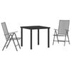 vidaXL Garden Dining Set 3 pcs Anthracite Powder-Coated Steel