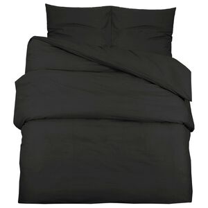 vidaXL Duvet Cover Set Black 260x240 cm Light-weight Microfiber