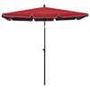 vidaXL Garden Parasol with Pole 210x140 cm Bordeaux Red