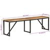 vidaXL Bench 160x35x46 cm Solid Wood Mango