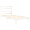 vidaXL Bed Frame without Mattress White 90x190 cm Single Solid Wood