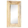 vidaXL Hand-Carved Mirror 80x50x2.6 cm Solid Mango Wood