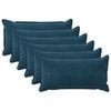 vidaXL Cushion with Pillow HOUTEN 6 pcs Blue Velvet