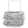 vidaXL Barbed Wire Silver 50 m Hot-dip Galvanised Steel