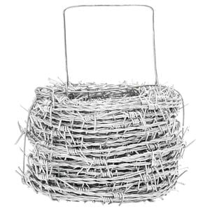 vidaXL Barbed Wire Silver 50 m Hot-dip Galvanised Steel