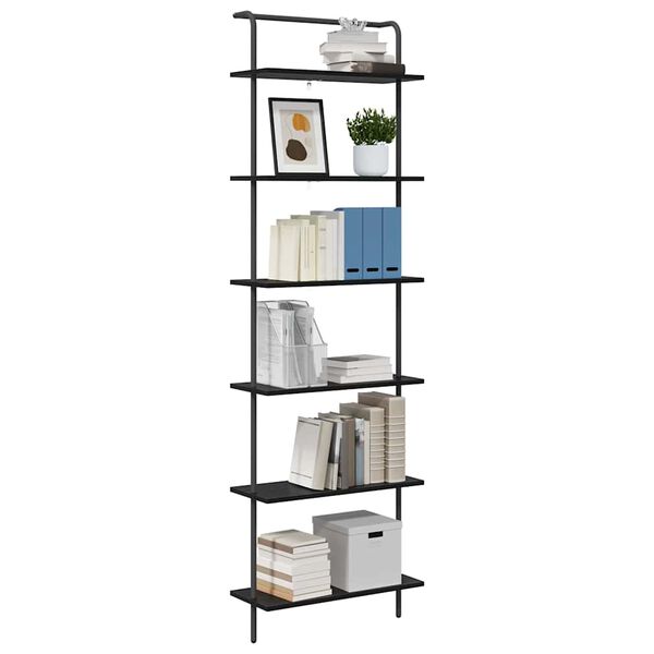 vidaXL Bookshelf Black Oak 60 x 24 x 203 cm Engineered wood