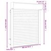 vidaXL Roller Shutter Aluminium 80x100 cm White