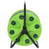 vidaXL Free Standing Green Hose Reel with 30 m Hose PVC