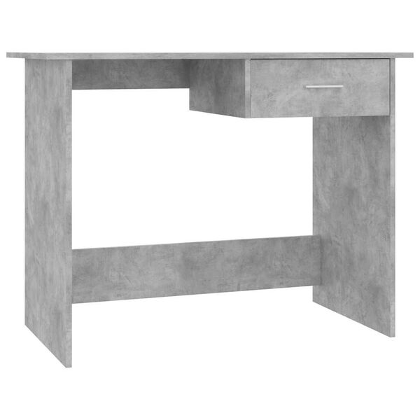 vidaXL Desk Concrete Grey 100x50x76 cm Engineered Wood