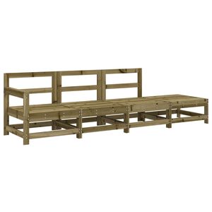 vidaXL 4 Piece Garden Lounge Set Impregnated Wood Pine