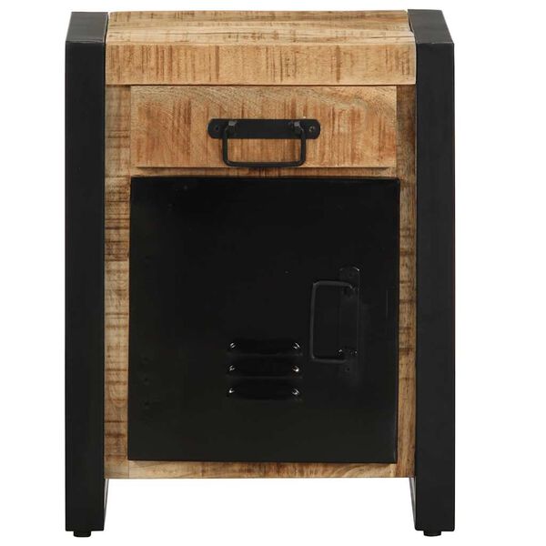vidaXL Bedside Cabinet 40x30x50 cm Solid Rough Wood Mango
