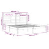vidaXL Bed Frame without Mattress White Solid Wood 200x200 cm