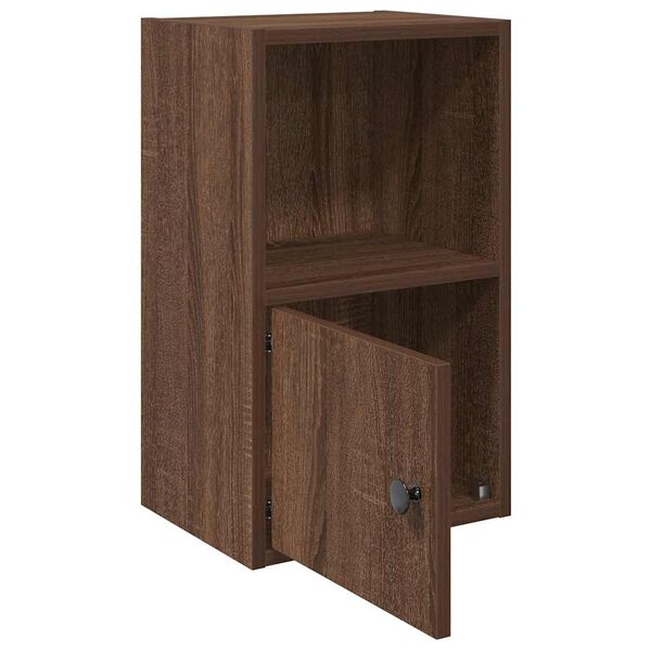 vidaXL Bookcase Brown Oak 31x24x52 cm Engineered Wood