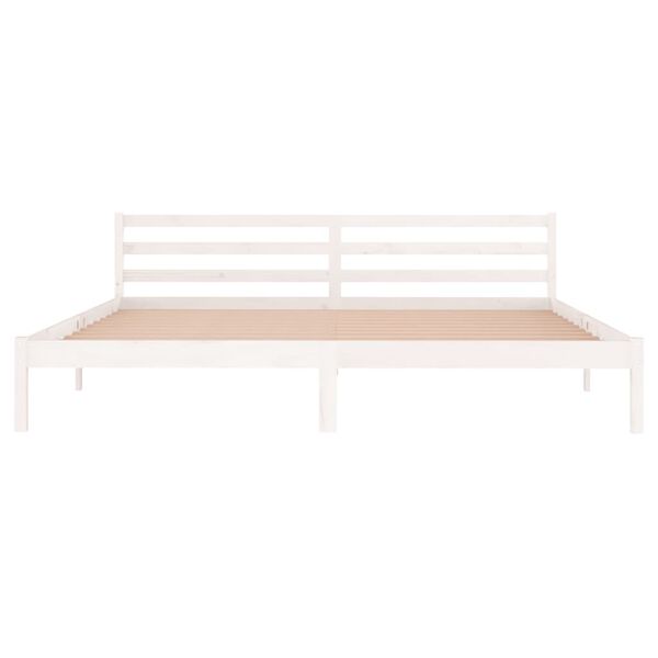 vidaXL Bed Frame without Mattress Solid Wood Pine 200x200cm White