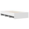 vidaXL Bed Frame without Mattress White 75x190 cm Small Single Engineered Wood