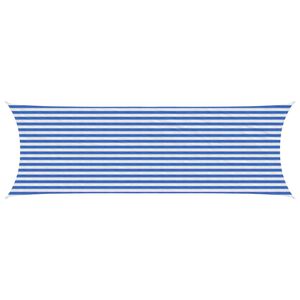 vidaXL Sunshade Sail 2 x 6 m HDPE Rectangular Blue and White
